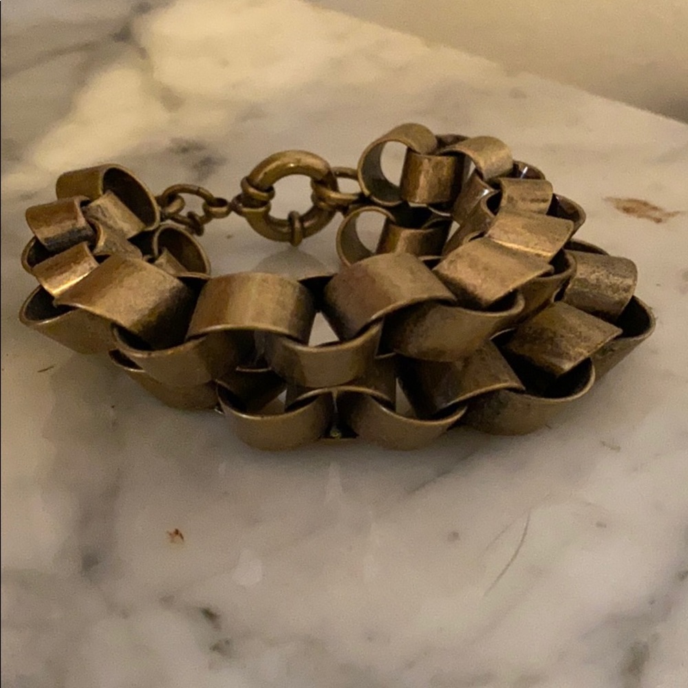 Chunky brass J Crew bracelet